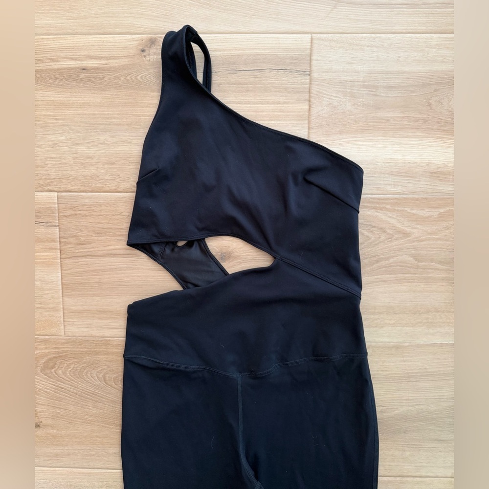 Free People Transcend Limits One-Shoulder Black Cut-Out Jumpsuit Size M - Picture 6 of 9